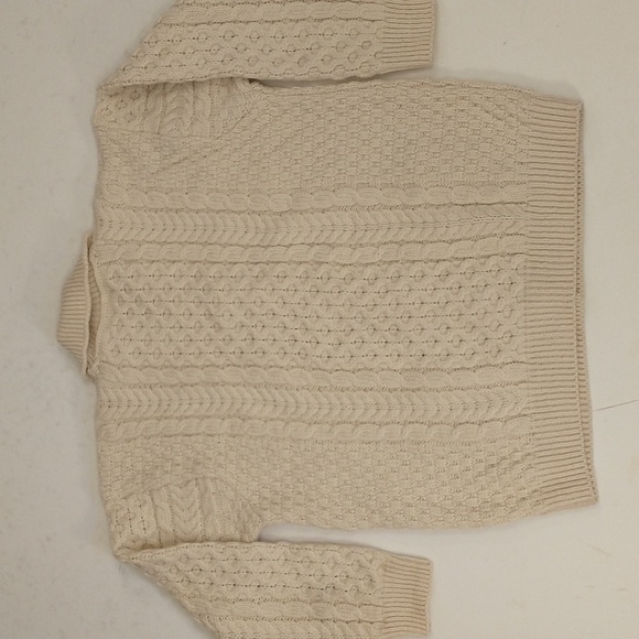 NWOT Aran Wool Fisherman Cardigan Sweater Classic Cable Knit made in Ireland XL - Picture 5 of 6